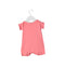 A Pink Short Sleeve Rompers from Petit Bateau in size 0-3M for girl. (Front View)