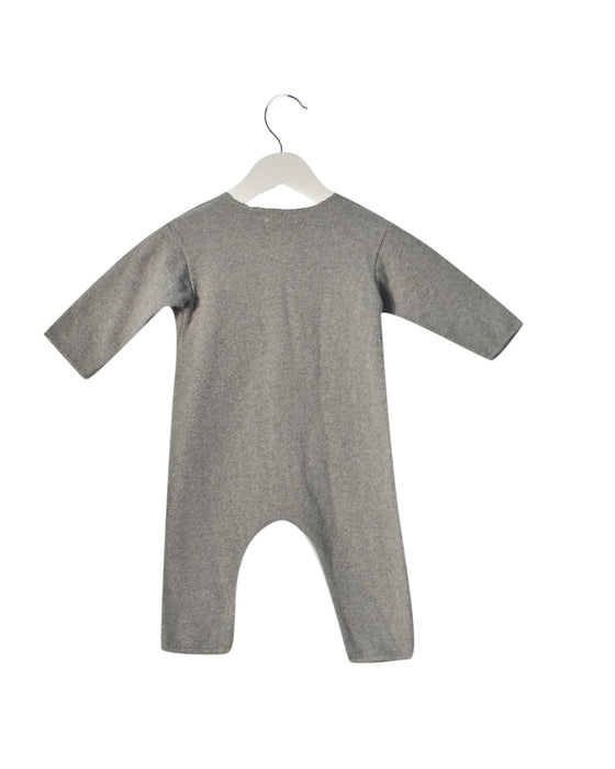 A Grey Long Sleeve Jumpsuits from Babe & Tess in size 3-6M for boy. (Front View)