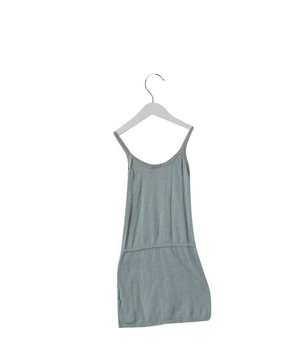 A Blue Sleeveless Dresses from Excuse My French in size 6T for girl. (Back View)
