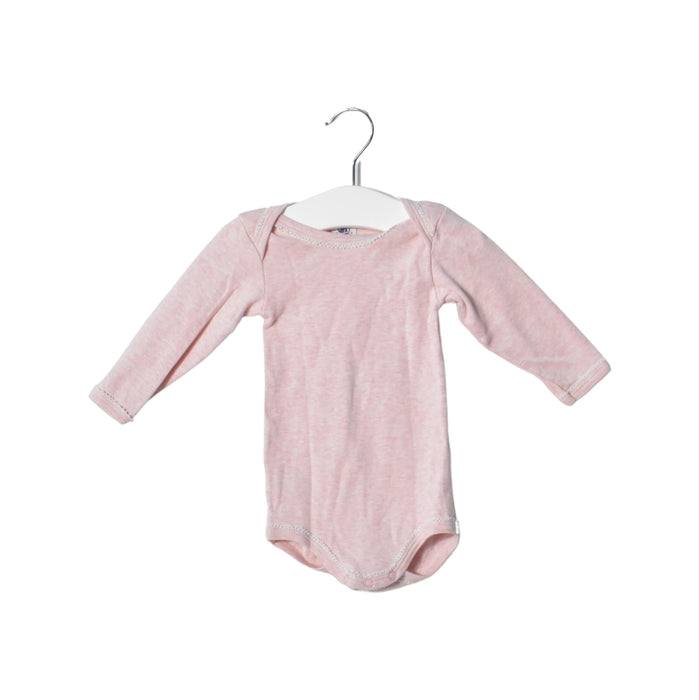 A Pink Long Sleeve Bodysuits from Petit Bateau in size 3-6M for girl. (Back View)