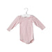 A Pink Long Sleeve Bodysuits from Petit Bateau in size 3-6M for girl. (Back View)