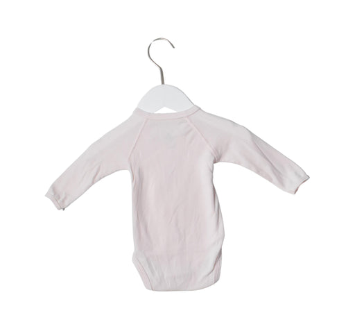 A Pink Long Sleeve Bodysuits from Petit Bateau in size 3-6M for girl. (Front View)