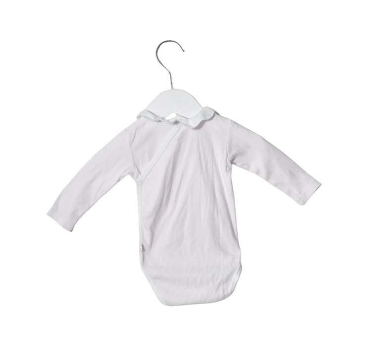 A Pink Long Sleeve Bodysuits from Jacadi in size 3-6M for girl. (Back View)