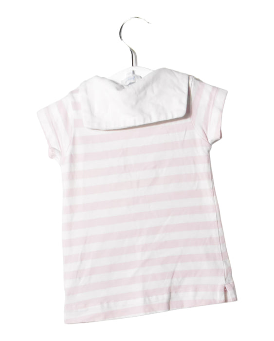 A Pink Short Sleeve Tops from Jacadi in size 3-6M for girl. (Front View)