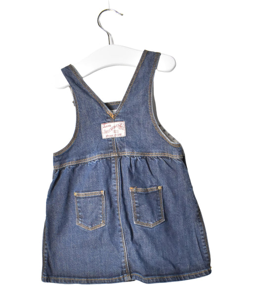 A Blue Overall Dresses from Petit Bateau in size 18-24M for girl. (Front View)