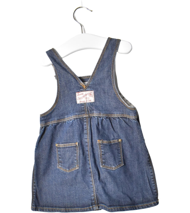 A Blue Overall Dresses from Petit Bateau in size 18-24M for girl. (Front View)
