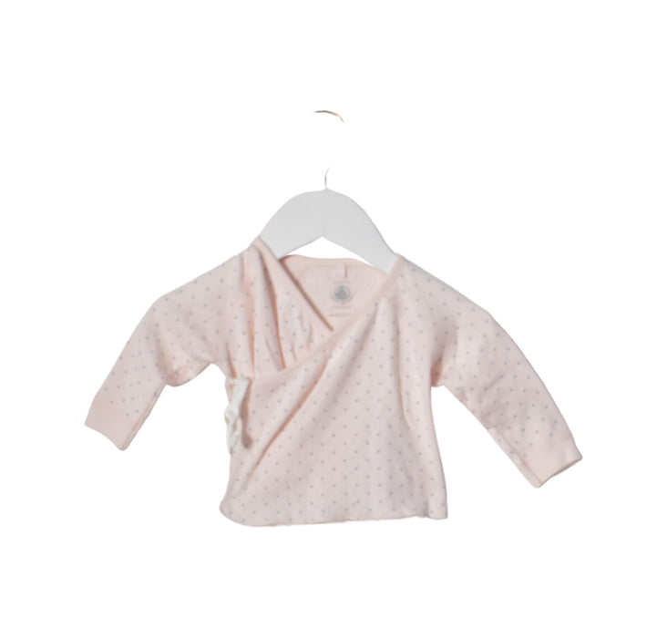 A Pink Long Sleeve Tops from Petit Bateau in size 3-6M for girl. (Back View)