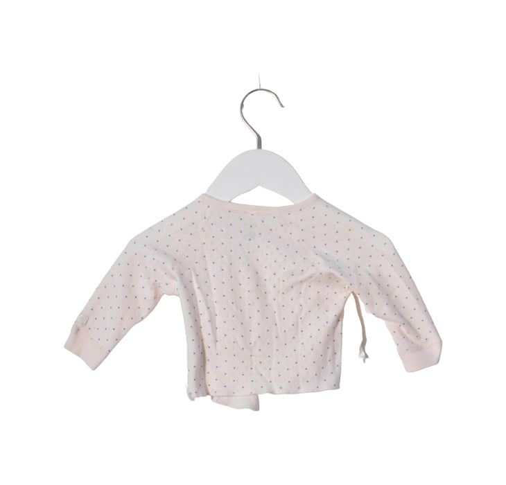 A Pink Long Sleeve Tops from Petit Bateau in size 3-6M for girl. (Front View)