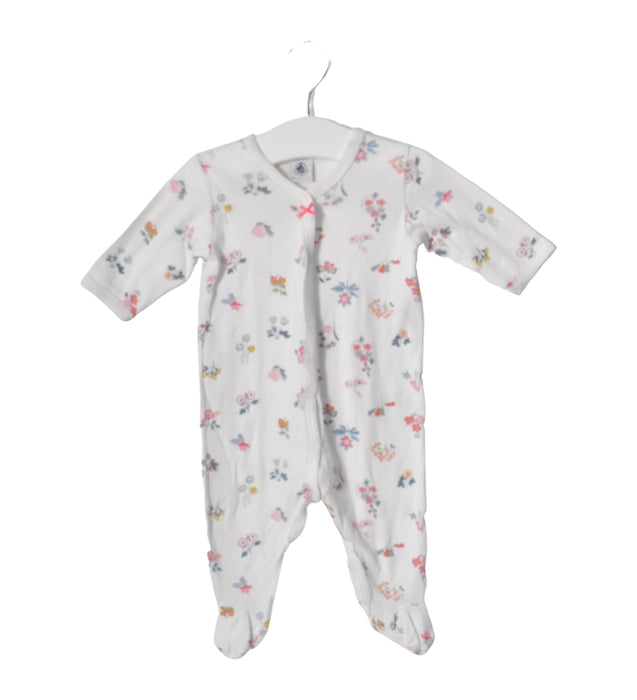A White Long Sleeve Jumpsuits from Petit Bateau in size 0-3M for girl. (Back View)