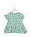 A Green Short Sleeve Dresses from Amelia in size 12-18M for girl. (Front View)
