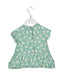 A Green Short Sleeve Dresses from Amelia in size 12-18M for girl. (Back View)