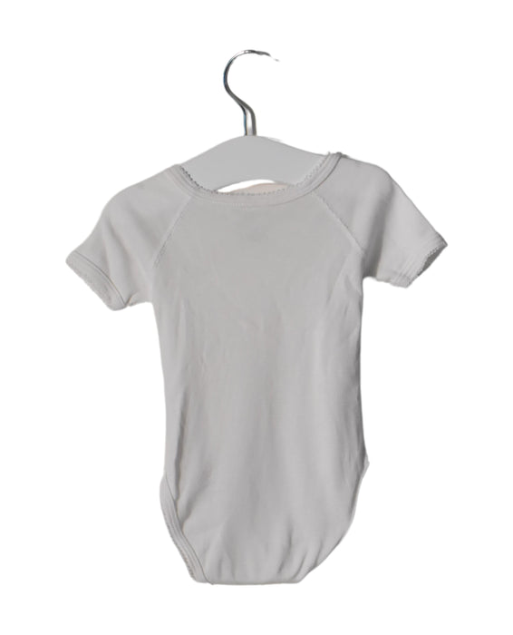 A White Short Sleeve Bodysuits from Petit Bateau in size 3-6M for neutral. (Back View)