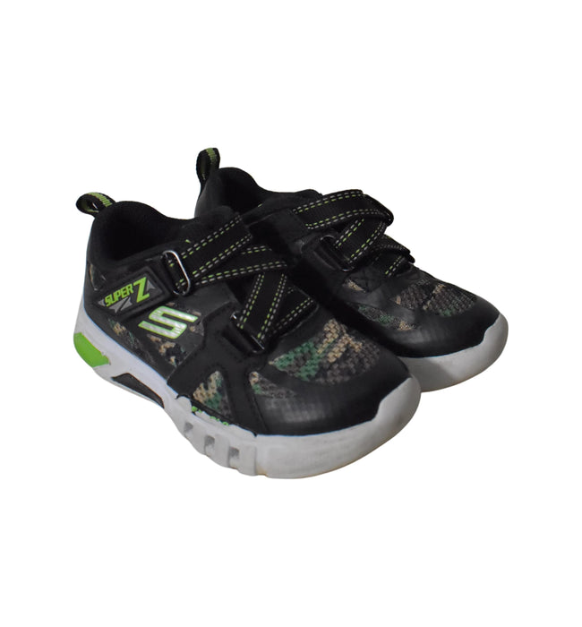 A Black Sneakers from Skechers in size 3T for boy. (Back View)
