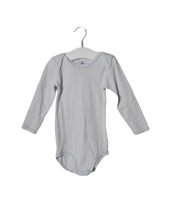 A Blue Long Sleeve Bodysuits from Petit Bateau in size 3T for girl. (Back View)