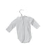 A White Long Sleeve Bodysuits from Bonpoint in size 0-3M for neutral. (Front View)