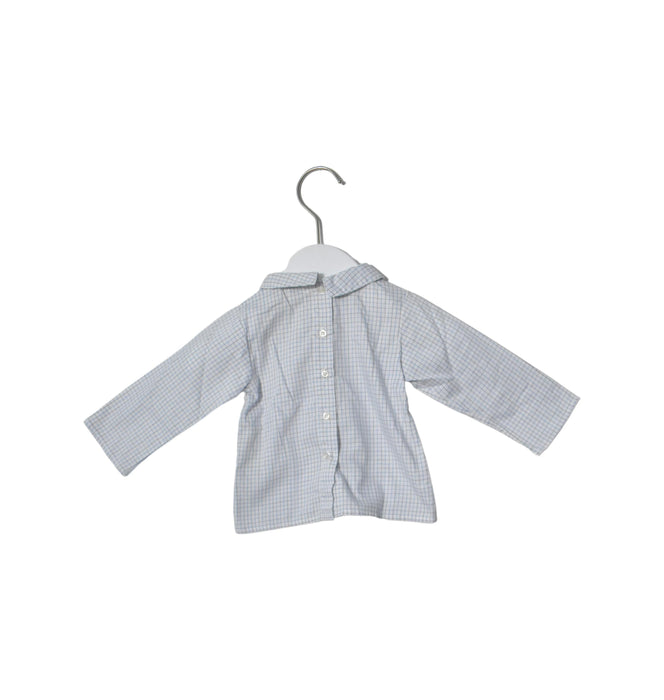 A White Long Sleeve Tops from Petit Patapon in size 3-6M for boy. (Front View)