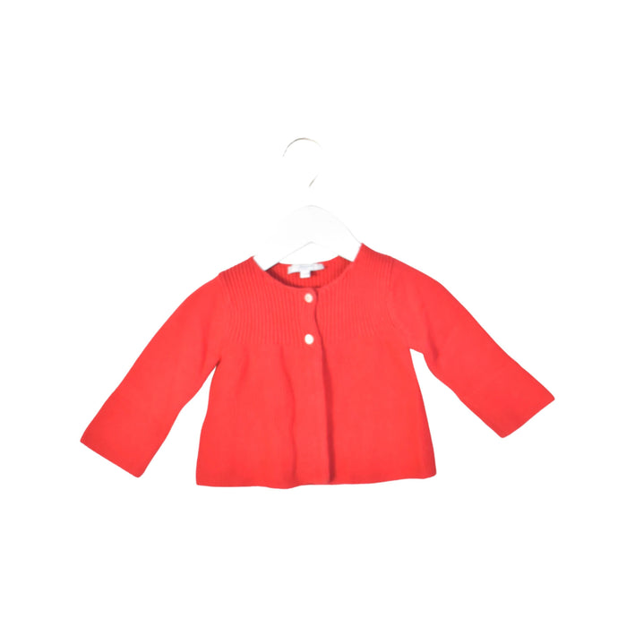 A Red Cardigans from Jacadi in size 6-12M for girl. (Back View)