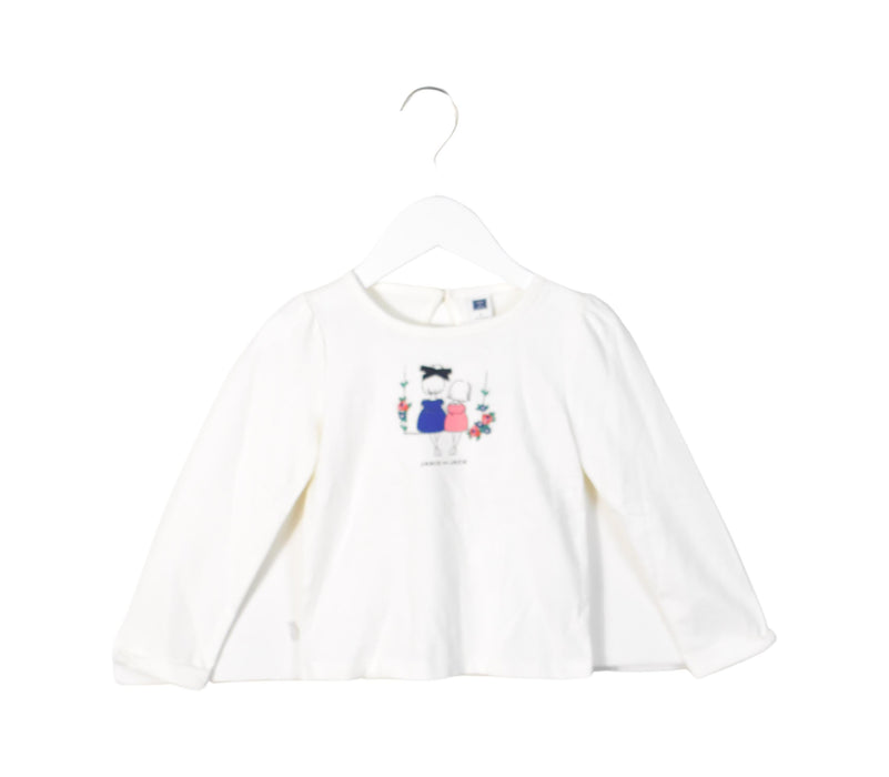 A Ivory Long Sleeve Tops from Janie & Jack in size 3T for girl. (Back View)