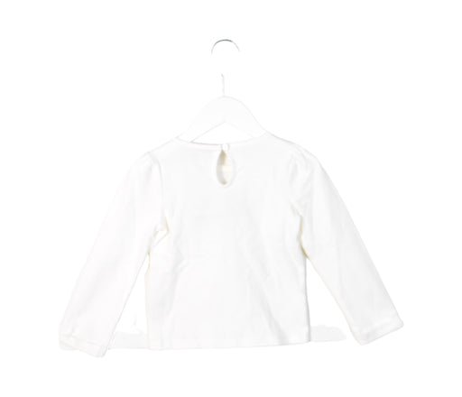 A Ivory Long Sleeve Tops from Janie & Jack in size 3T for girl. (Front View)