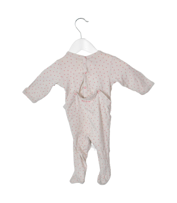 A Taupe Long Sleeve Jumpsuits from Petit Bateau in size 3-6M for girl. (Back View)