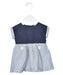 A Blue Short Sleeve Dresses from Jacadi in size 3-6M for girl. (Front View)