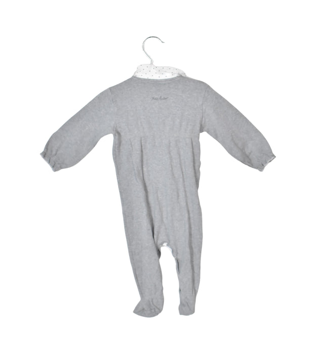 A Grey Long Sleeve Jumpsuits from Petit Bateau in size 3-6M for boy. (Back View)