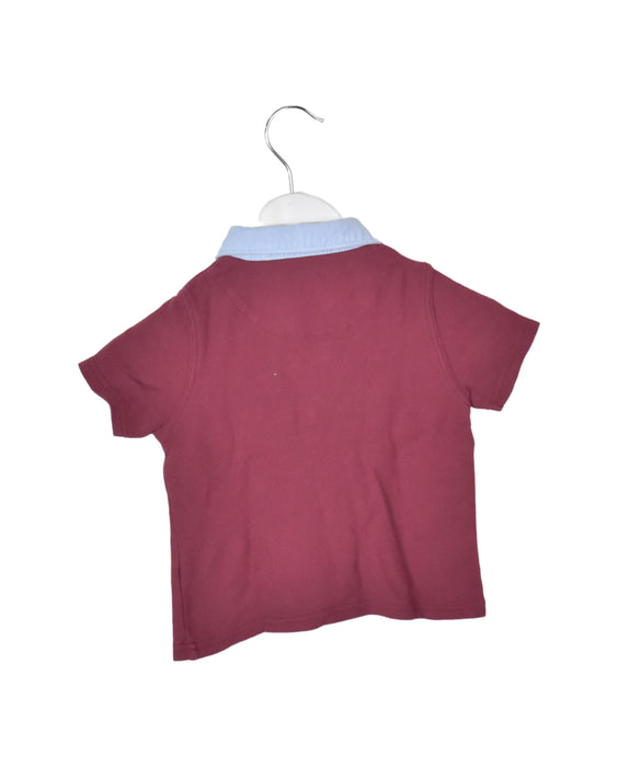A Red Short Sleeve Polos from Gingersnaps in size 6-12M for boy. (Back View)