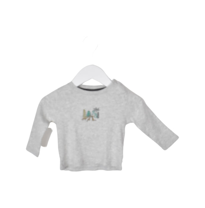 A Grey Long Sleeve Tops from Petit Bateau in size 6-12M for boy. (Back View)