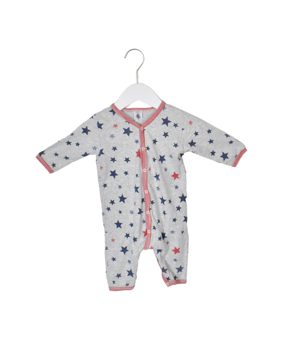 A Grey Long Sleeve Jumpsuits from Petit Bateau in size 3-6M for neutral. (Back View)