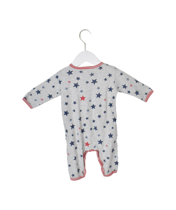 A Grey Long Sleeve Jumpsuits from Petit Bateau in size 3-6M for neutral. (Front View)
