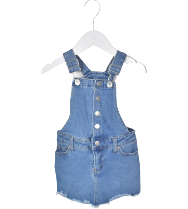 A Blue Overall Dresses from Seed in size 2T for girl. (Back View)