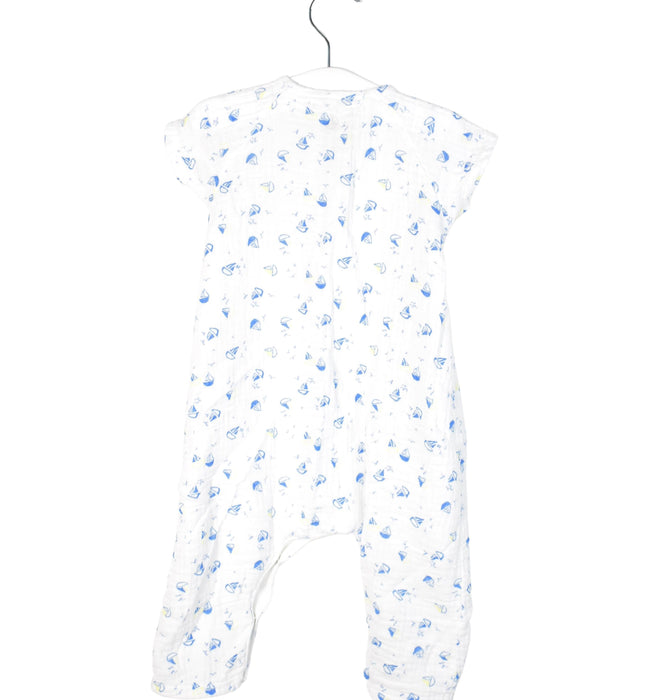 A White Sleeveless Jumpsuits from Petit Bateau in size 6-12M for neutral. (Back View)