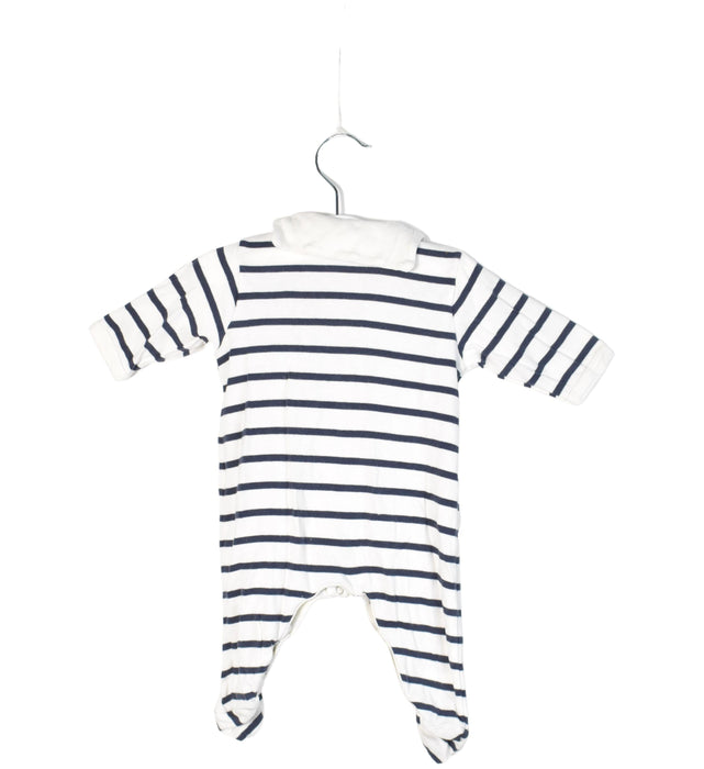 A White Long Sleeve Jumpsuits from Petit Bateau in size 3-6M for neutral. (Front View)
