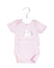 A Pink Short Sleeve Bodysuits from Sigikid in size 0-3M for girl. (Front View)