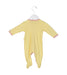 A Yellow Long Sleeve Jumpsuits from Petit Bateau in size 3-6M for neutral. (Front View)