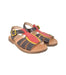 A Brown Sandals from We A Family in size 5T for girl. (Back View)