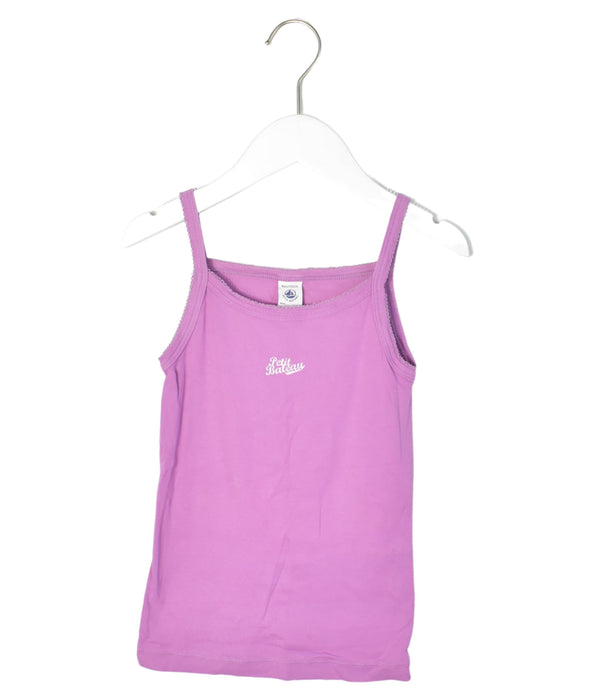 A Purple Sleeveless Tops from Petit Bateau in size 8Y for girl. (Back View)