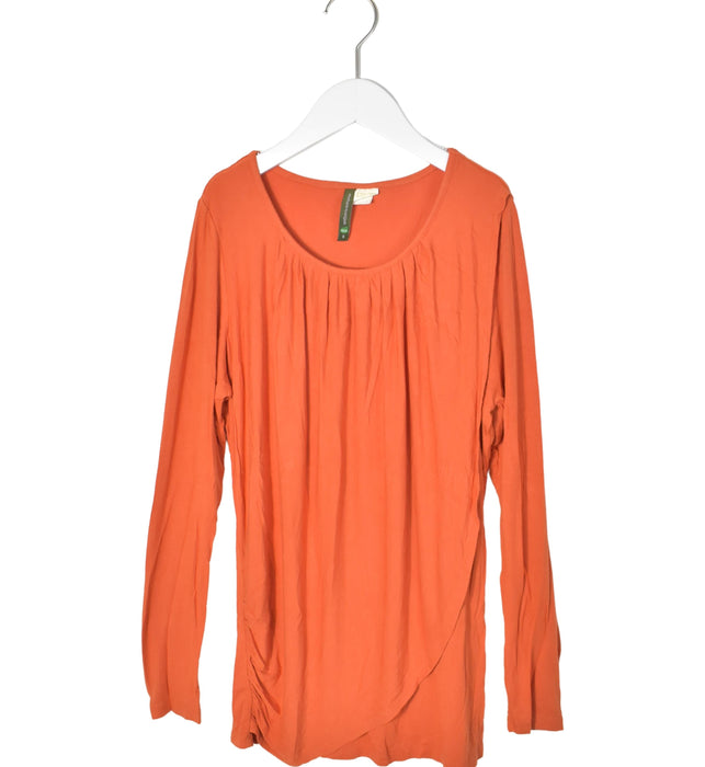 A Brown Long Sleeve Tops from Mothers en Vogue in size S for maternity. (Front View)