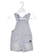 A Blue Overall Shorts from 3Pommes in size 3-6M for neutral. (Back View)
