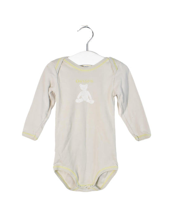 A Grey Long Sleeve Bodysuits from Petit Bateau in size 6-12M for boy. (Back View)