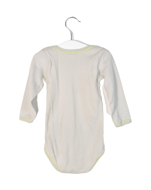 A Grey Long Sleeve Bodysuits from Petit Bateau in size 6-12M for boy. (Front View)