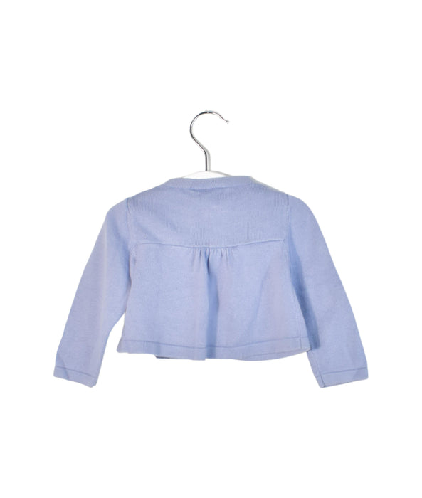 A Purple Cardigans from The Little White Company in size 3-6M for girl. (Back View)