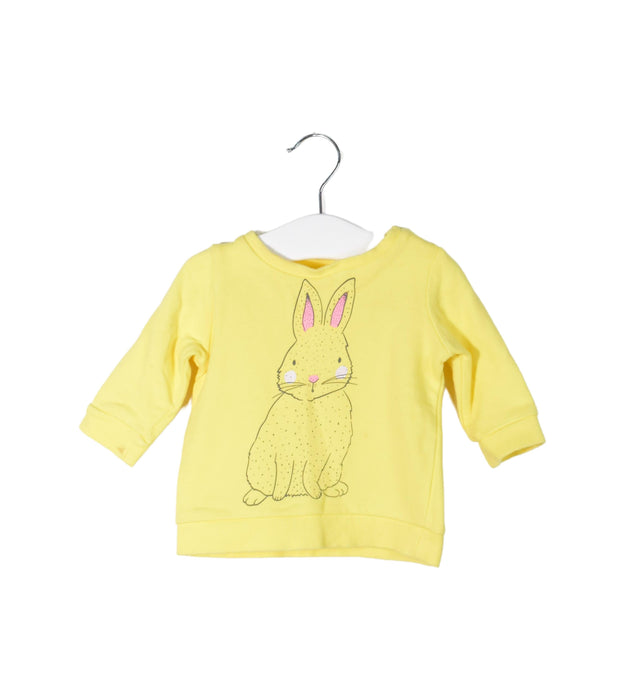 A Yellow Crewneck Sweatshirts from Seed in size 0-3M for girl. (Back View)