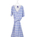 A Blue Short Sleeve Dresses from Seraphine in size S for maternity. (Front View)