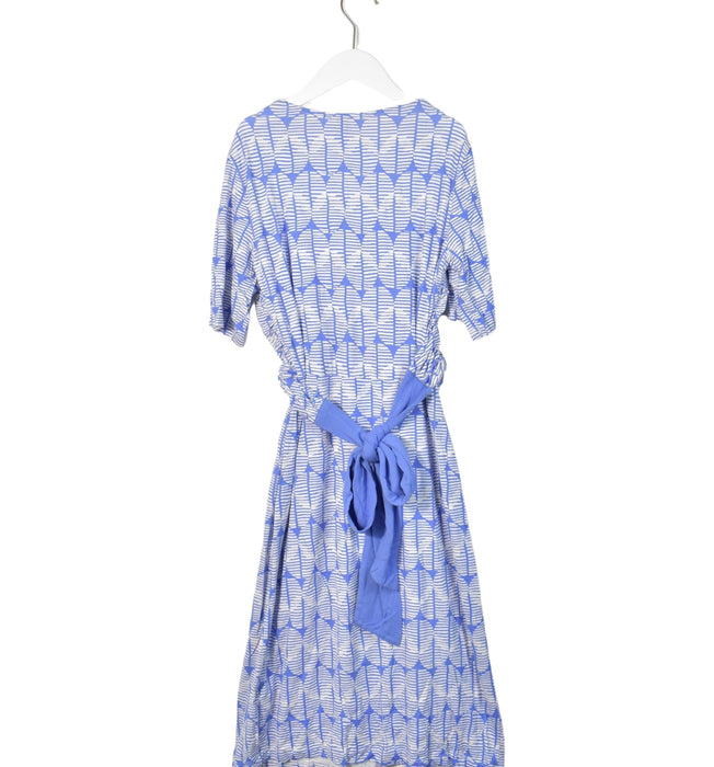 A Blue Short Sleeve Dresses from Seraphine in size S for maternity. (Back View)