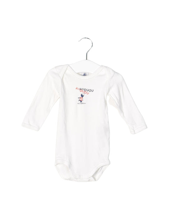 A Navy Long Sleeve Bodysuits from Petit Bateau in size 3-6M for neutral. (Back View)