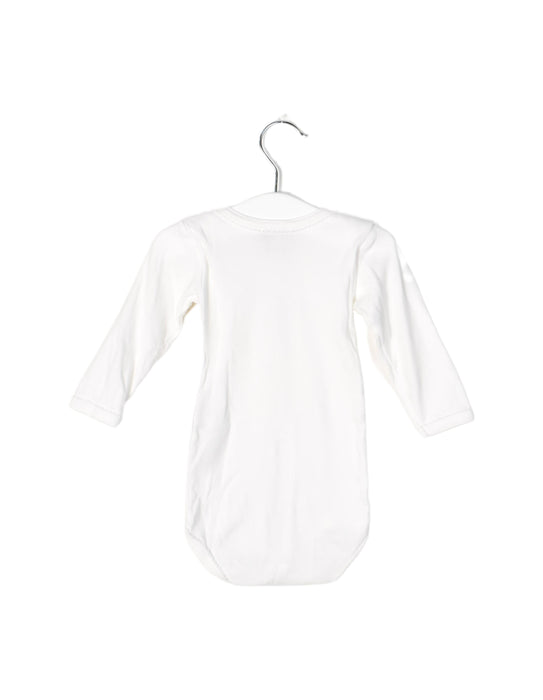 A Navy Long Sleeve Bodysuits from Petit Bateau in size 3-6M for neutral. (Front View)