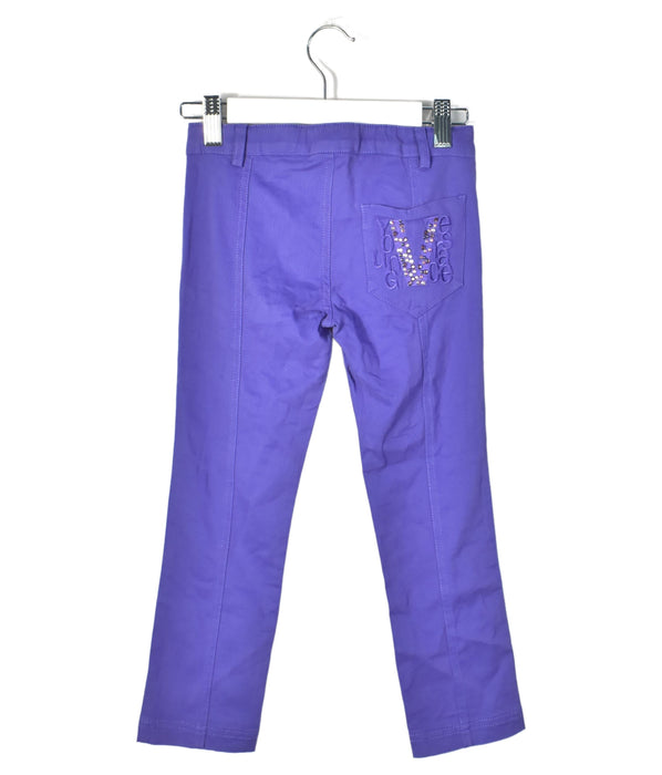 A Purple Jeans from Young Versace in size 6T for girl. (Front View)