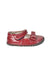 A Red Flats from Little Blue Lamb in size 18-24M for girl. (Back View)
