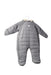 A Grey Long Sleeve Jumpsuits from Jacadi in size 0-3M for neutral. (Front View)